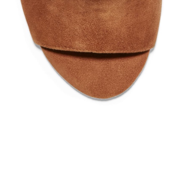 Cole Haan Emmett Ch British Tan Brown Suede Pumps Sandal Stiletto Heel Shoes - Picture 8 of 15